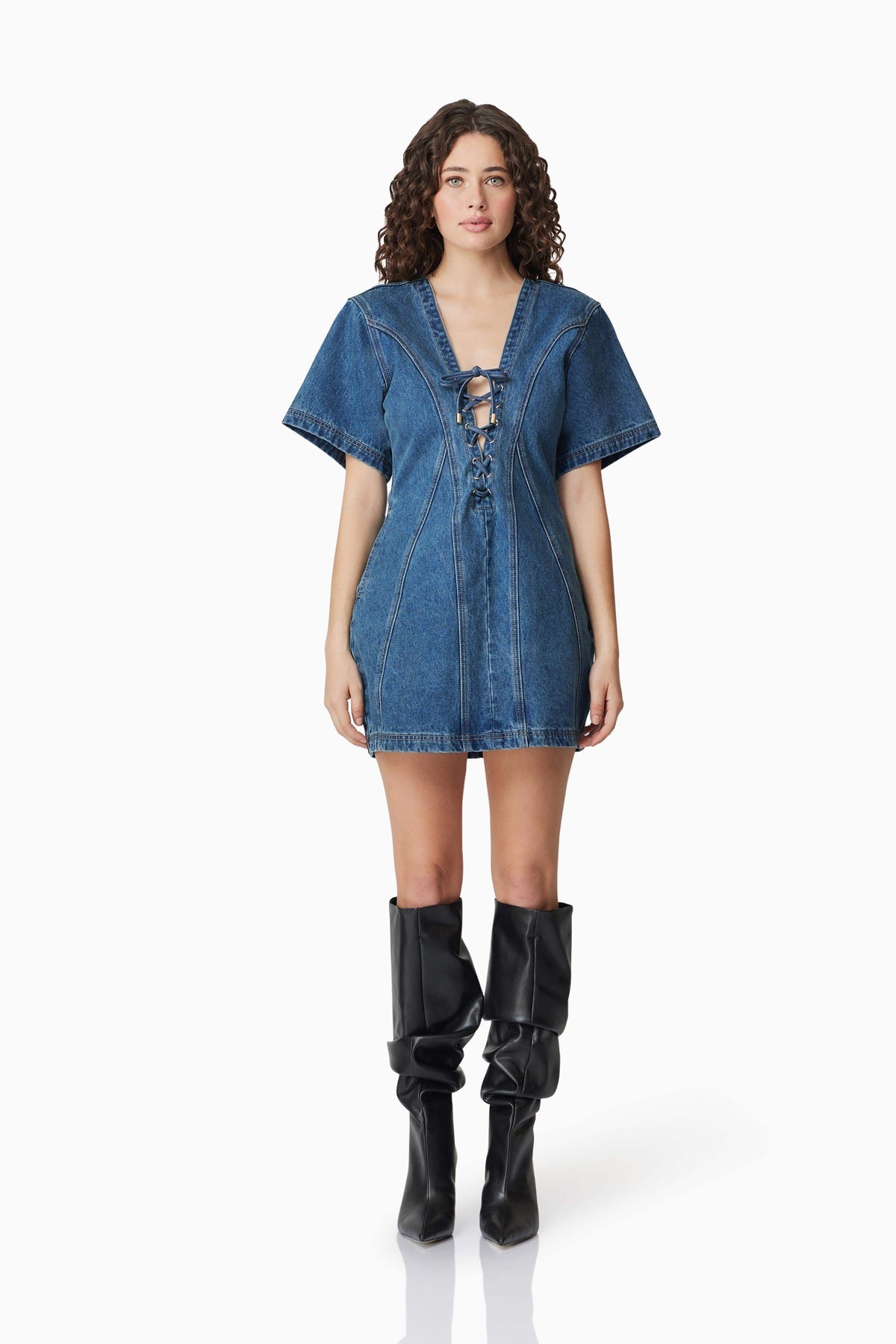 Clara Denim Mini Dress