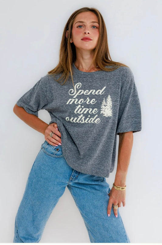 Spend More Time Outside-Boyfriend Tee