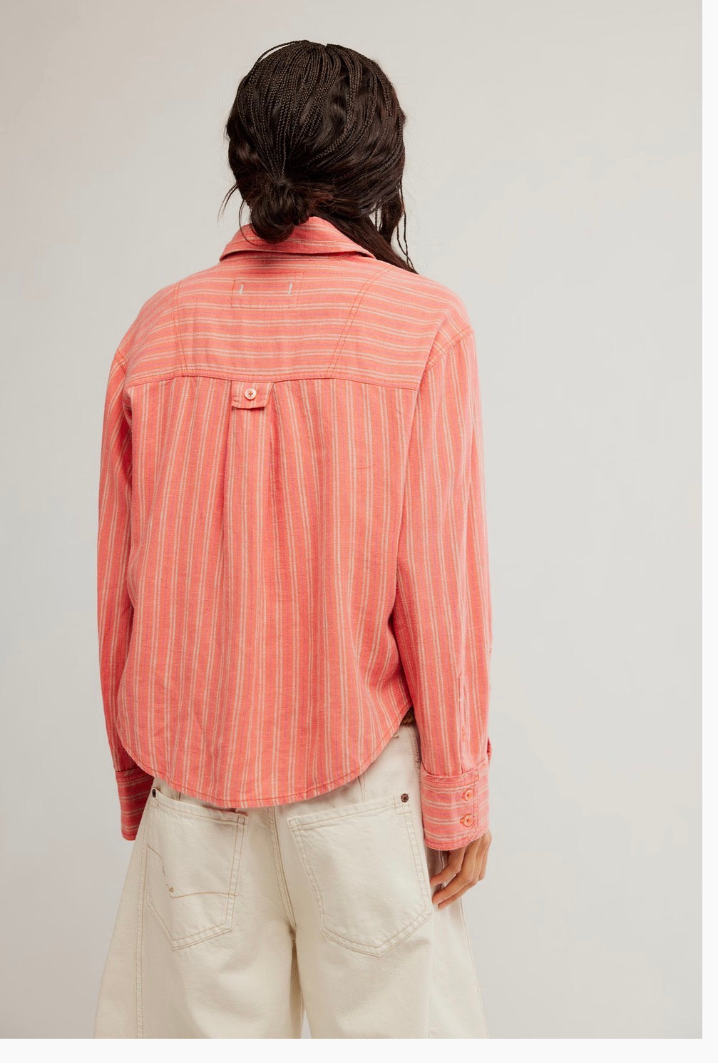 We The Free Striped Laurel Linen Button Down