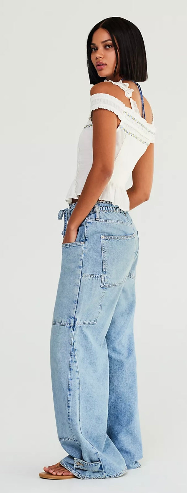 Free People CRVY Outlaw Wide-Leg Jeans