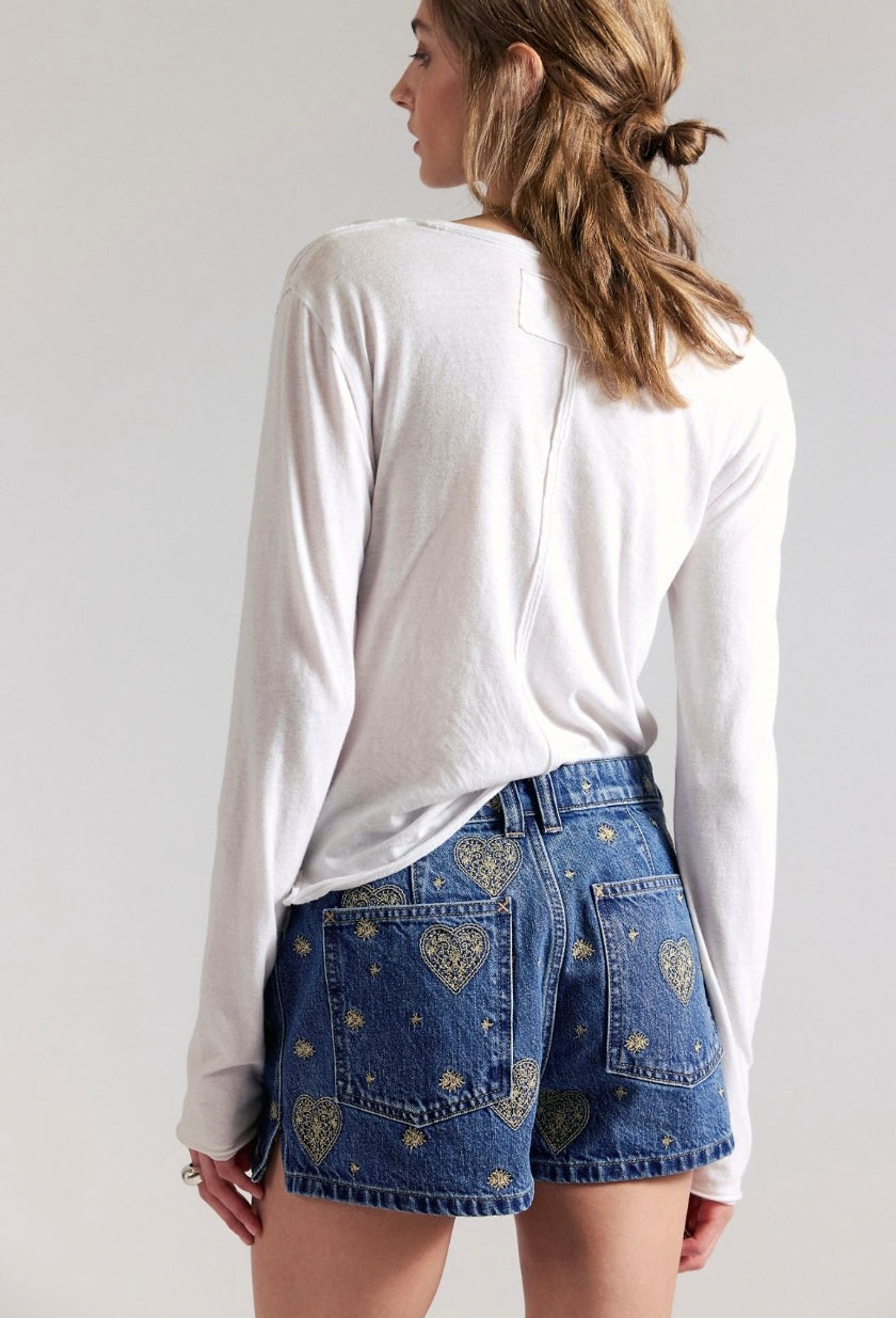 Bettie Embroidered Short