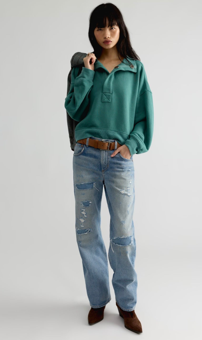 We The Free Timeless Pullover in Aqua