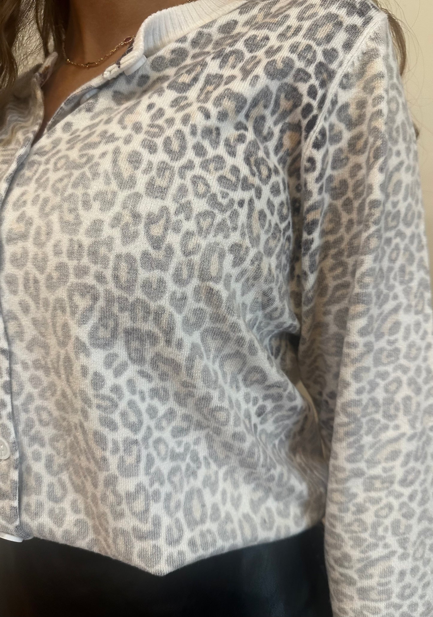 Leopard Faded Print Cardi