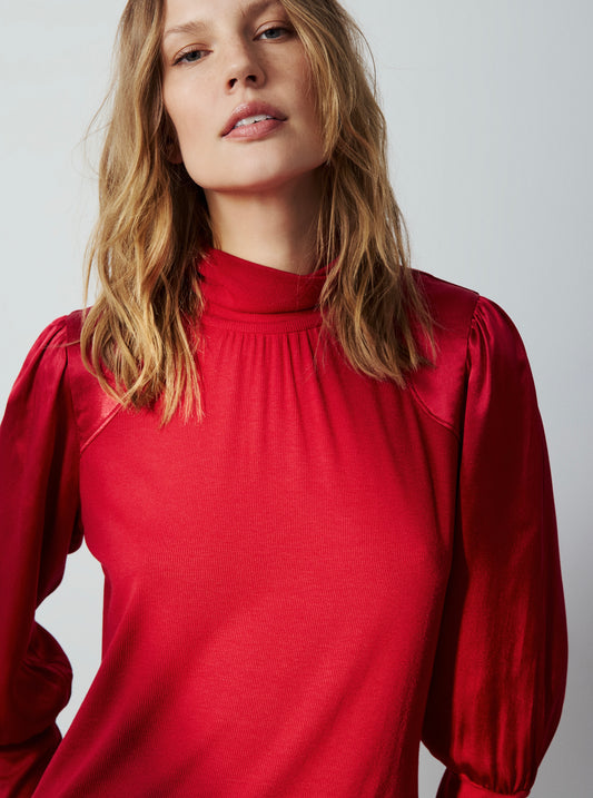 Fiji Top in Deep Red