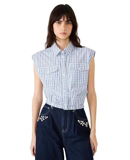 Scout Plaid Button-Up Shirt with Removable Tie