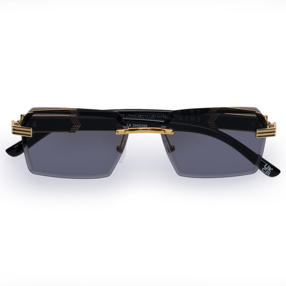 Nebula- Bright Gold Black Sunglasses