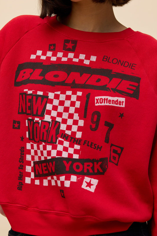 Blondie Self-titled Shrunken Raglan Sweatshirt
