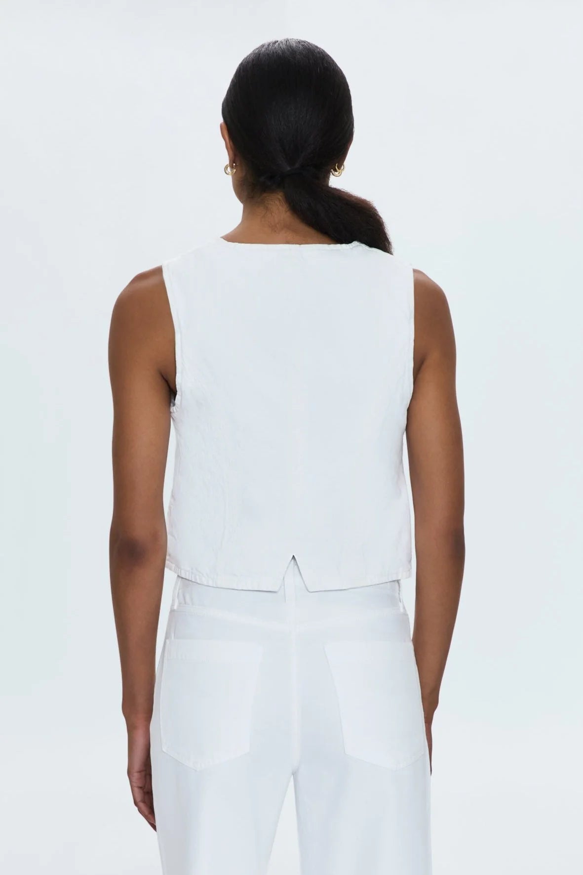 Vero White Denim Vest