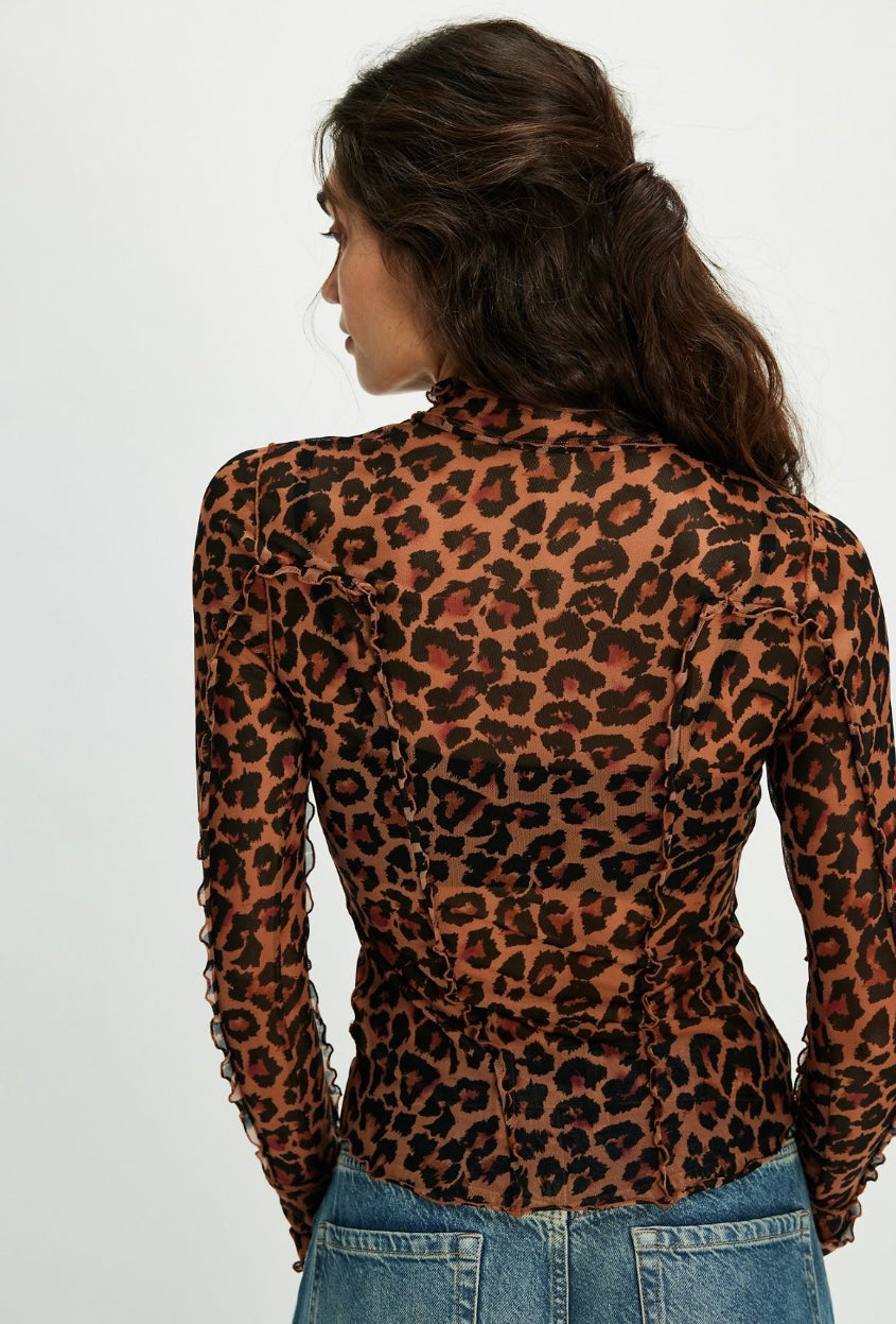 Charlie Printed Mesh Top