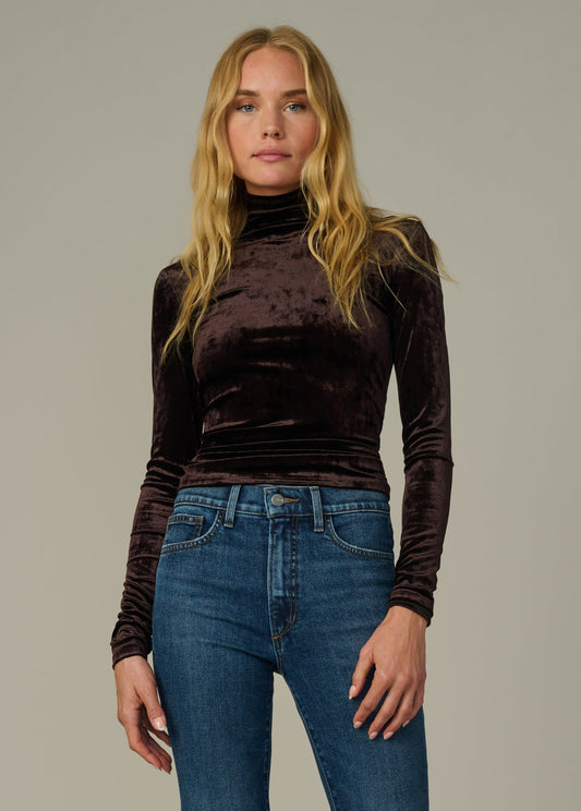 Tony Long Sleeve Velvet Top
