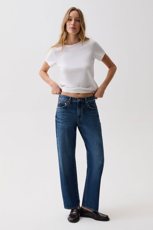 Lexi Mid Rise Bowed Straight-Moonwave