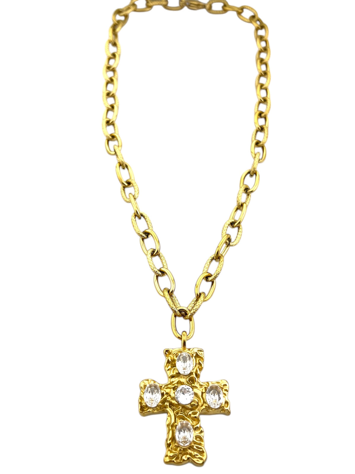 Kim Gold Cross Necklace