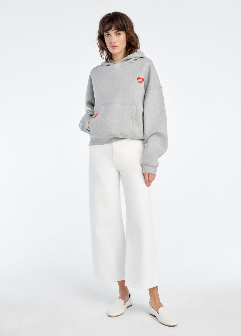 Favorite Daughter Heart Embroidery Hoodie