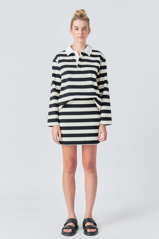 Stripe Collar Polo
