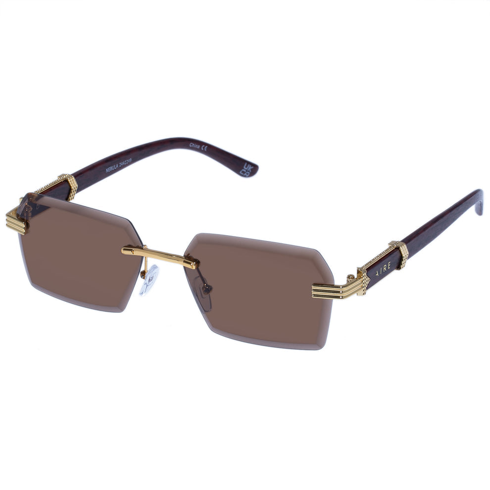 Nebula- Bright Gold Woodgrain Sunglasses