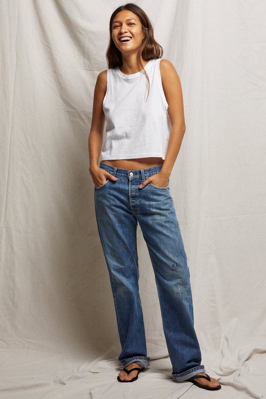 Gracie White Tee Tank