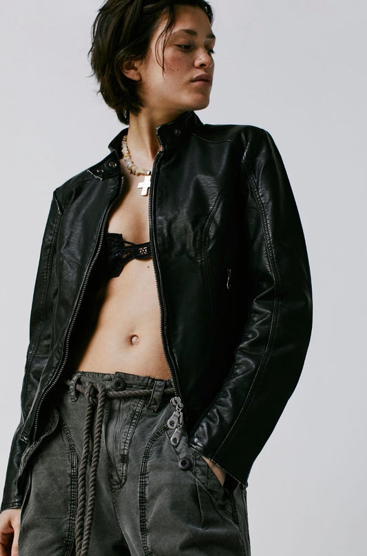 Vegan Black Moto Jacket