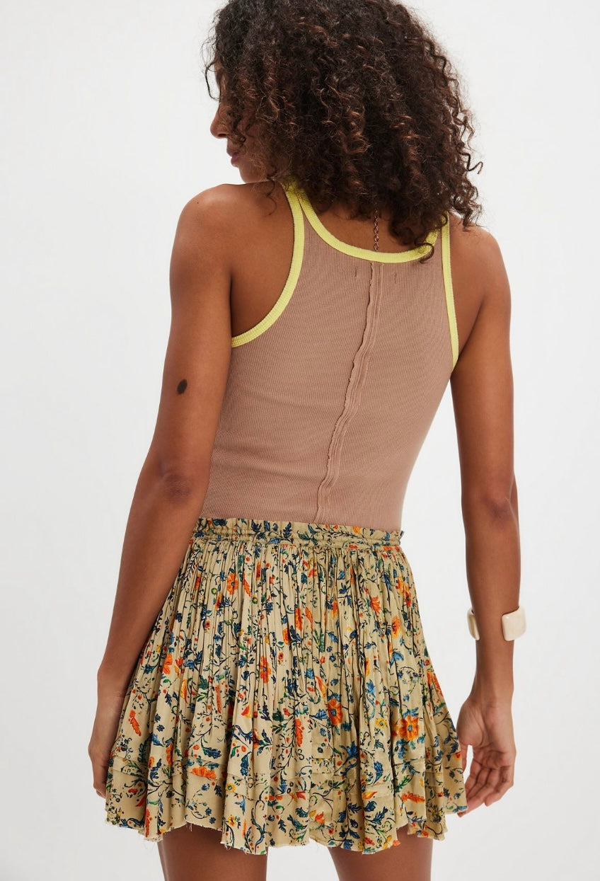 Third Charm Printed Mini Skirt