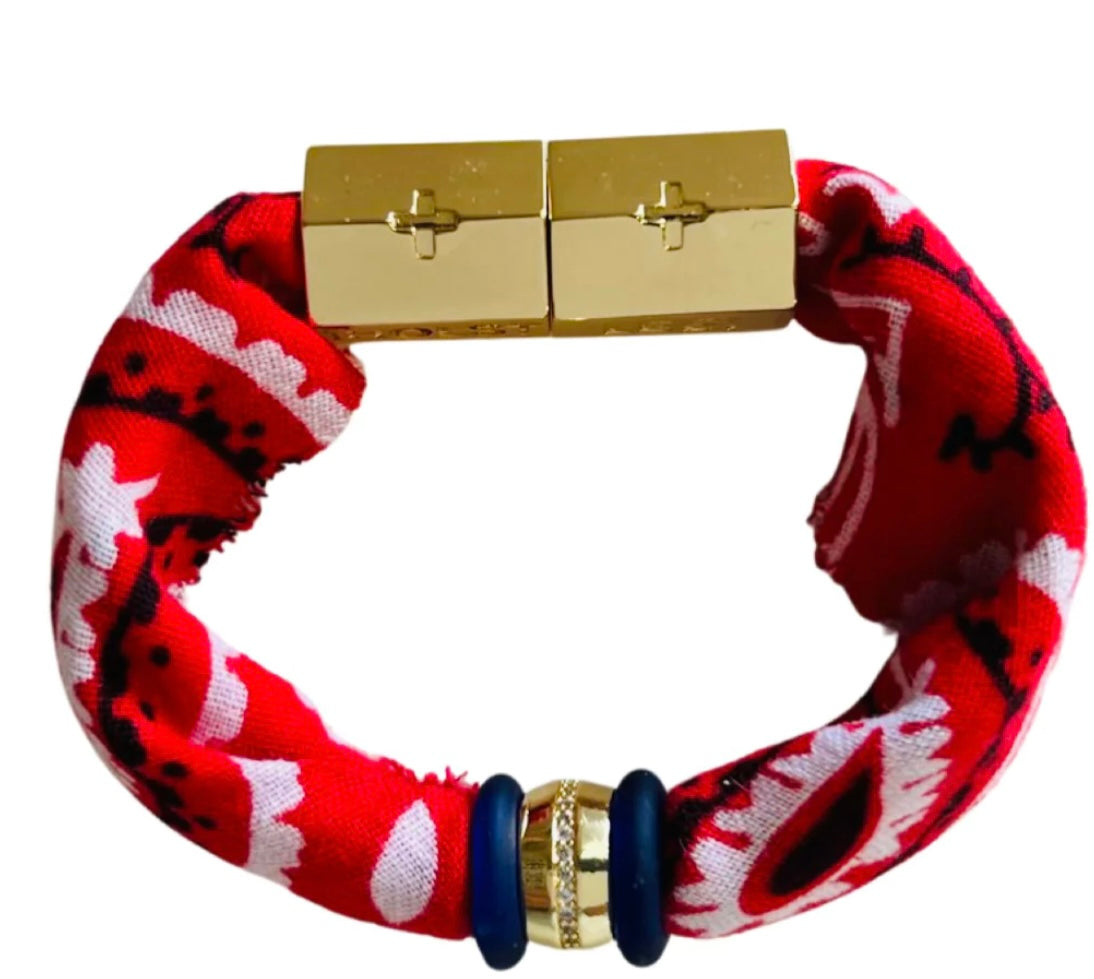 Red on sale bandana bracelet