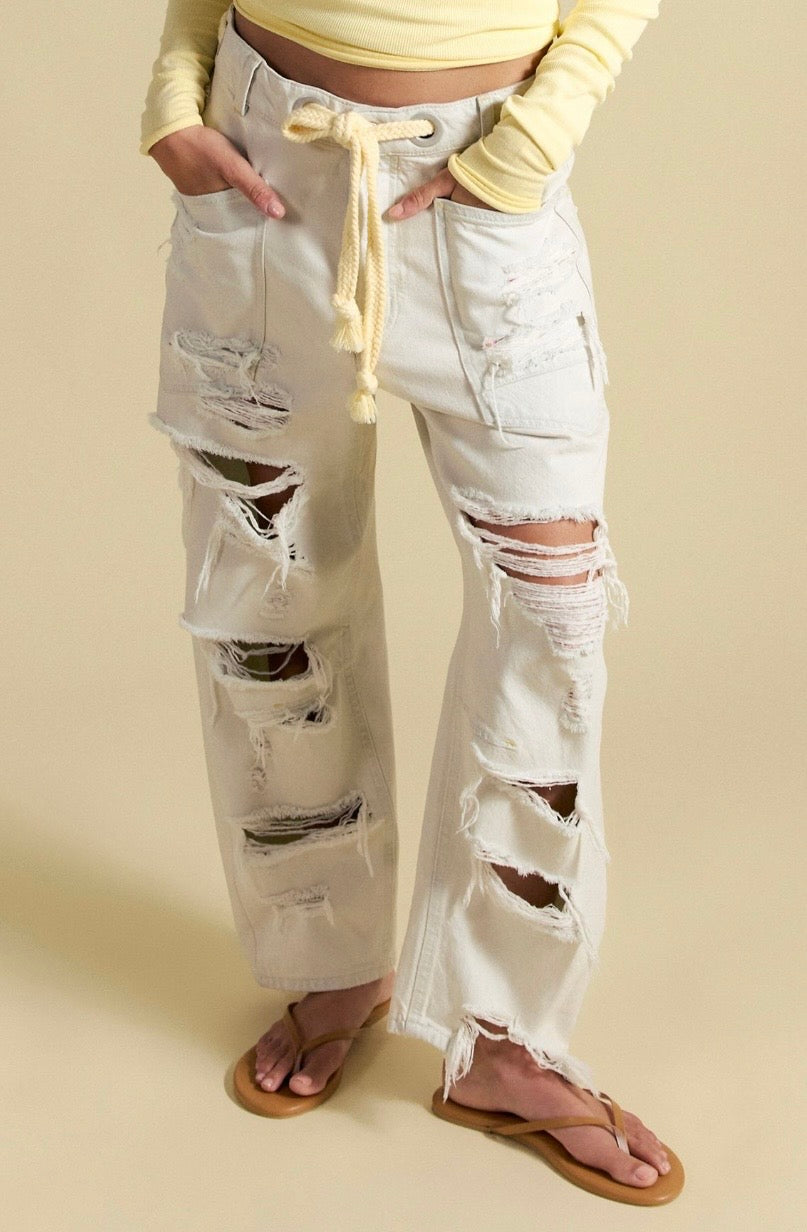 We The Free Moxie Pull-On Barrel Jeans-Sea Mist