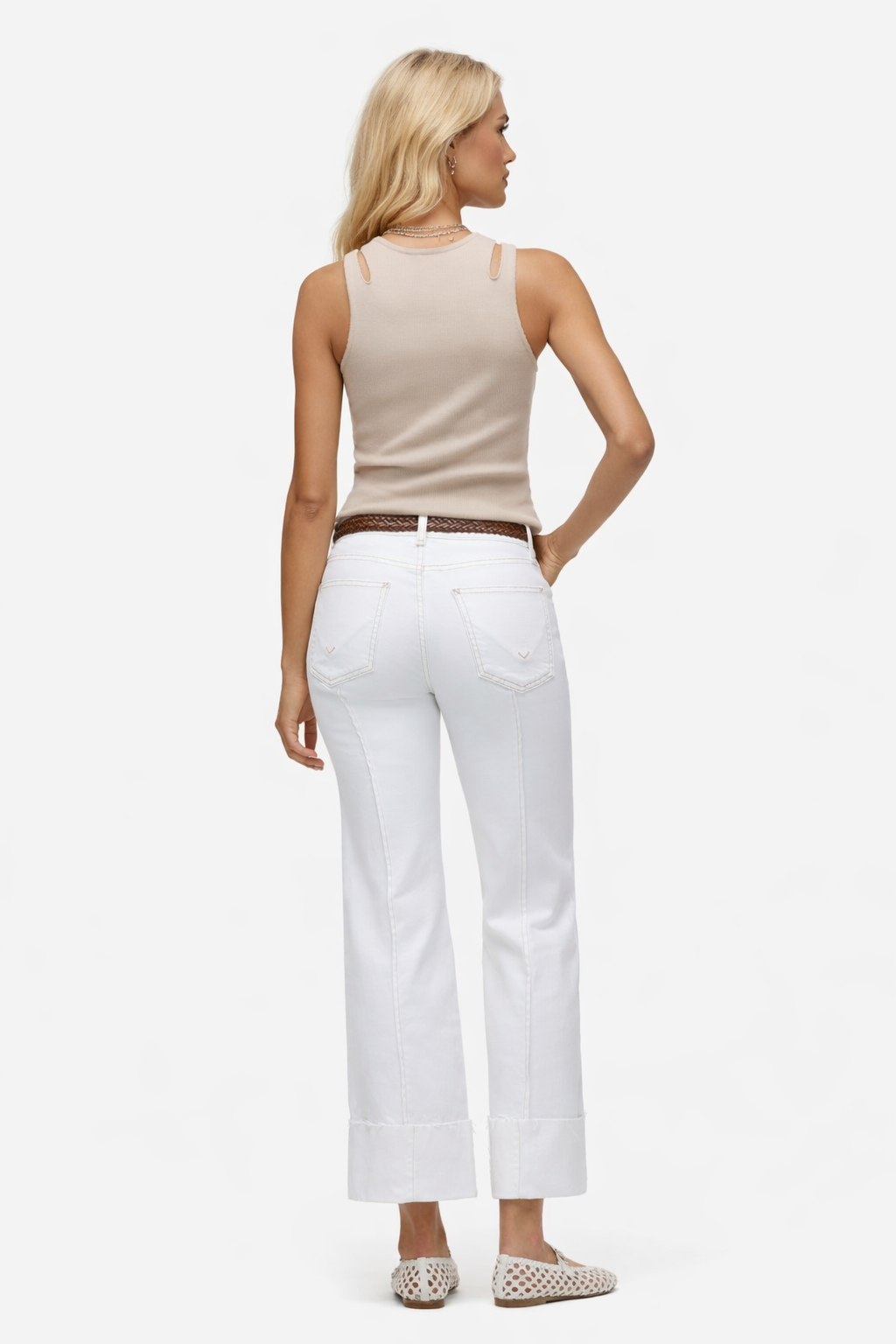 Rosie High-Rise Pintucked Wide Leg