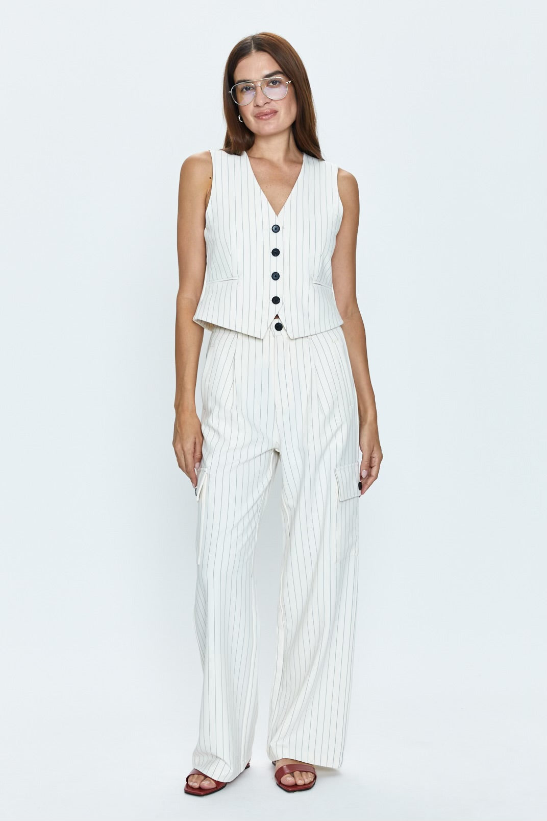 Brynn High Rise Relaxed Stripe Cargo