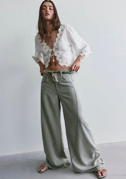 We The Free Haven Twisted Wide-Leg Jeans