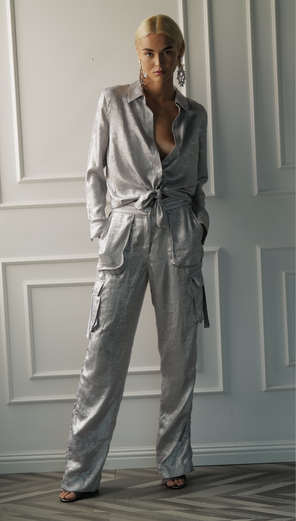 Glistening Boyfriend Shirt