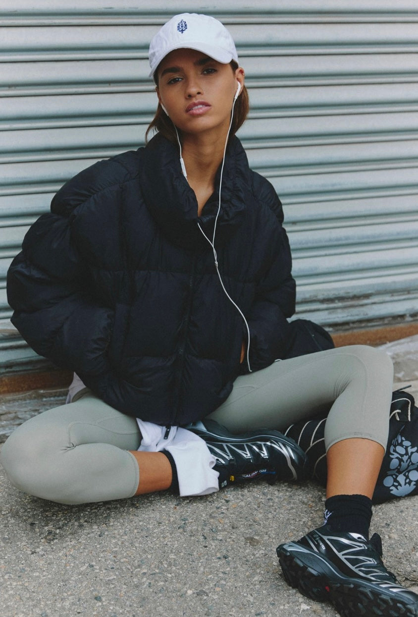 In A Bubble Puffer Jacket