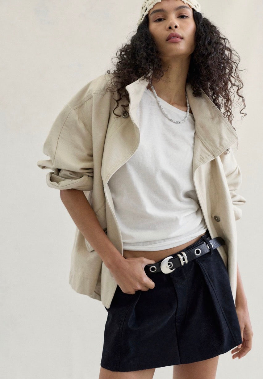 Riverfront Vegan Mini Skirt