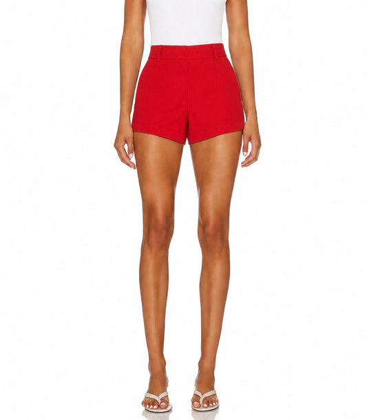 Cara Shorts In Lipstick Red