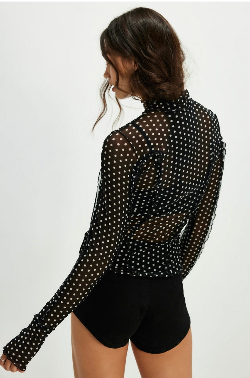 Charlie Printed Mesh Top