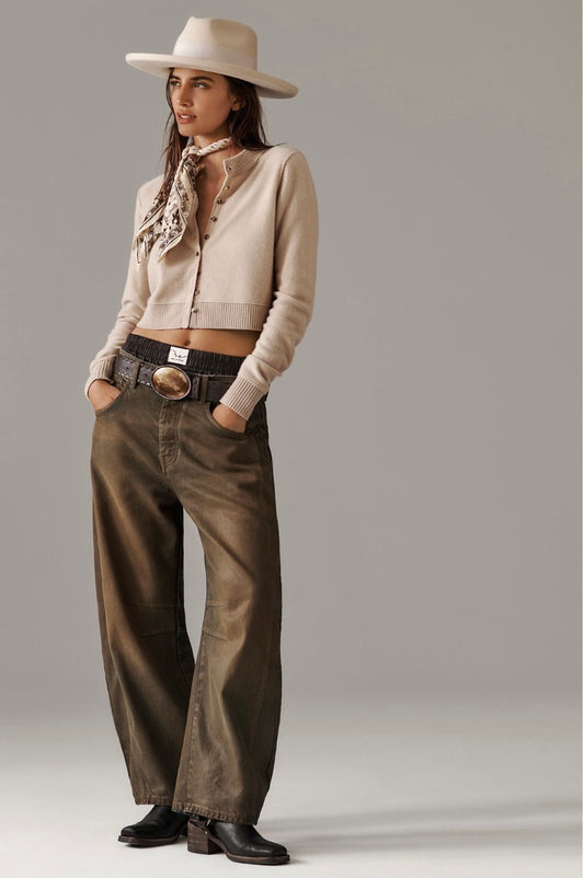 Good Luck Coated Barrel Jeans