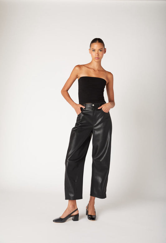 Leather Barrel Pant