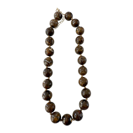 Mabry Brown Beaded Necklace