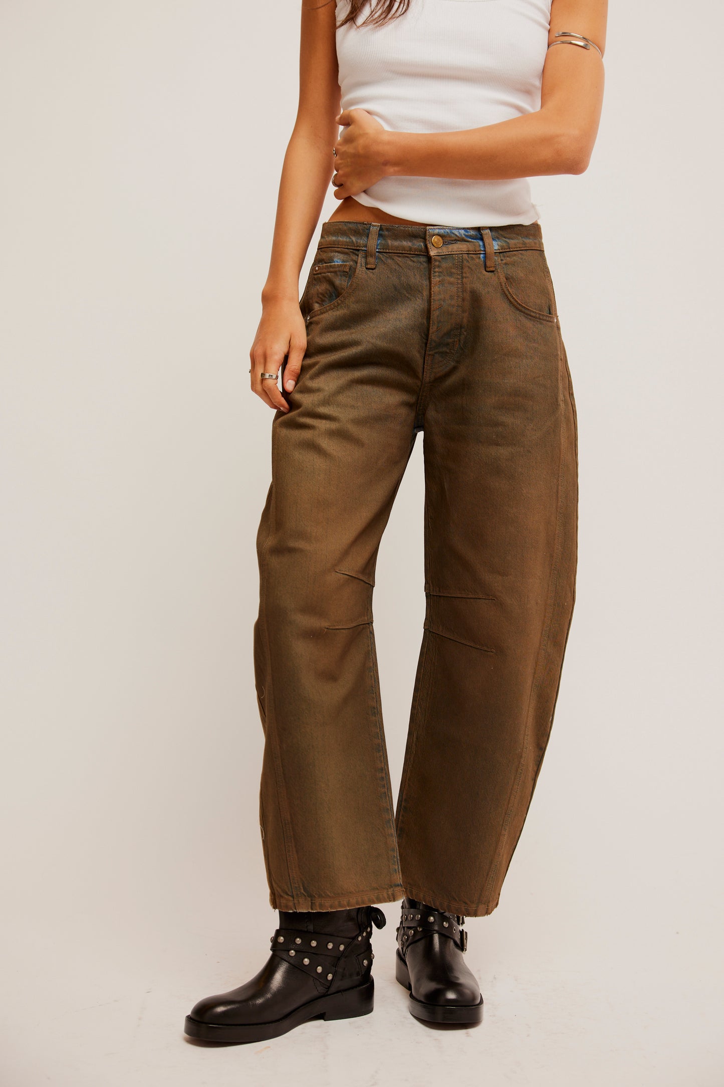 Good Luck Coated Barrel Jeans