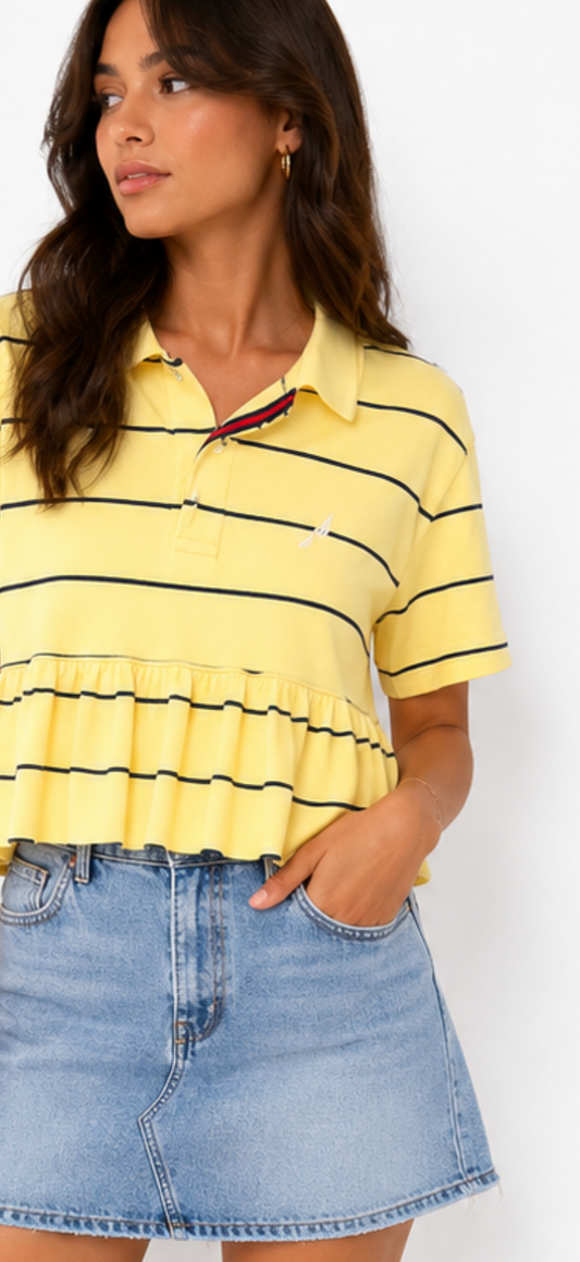Yellow Stripe Bunny Polo