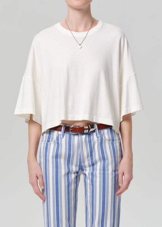 Crop Cape Tee In Pashmina