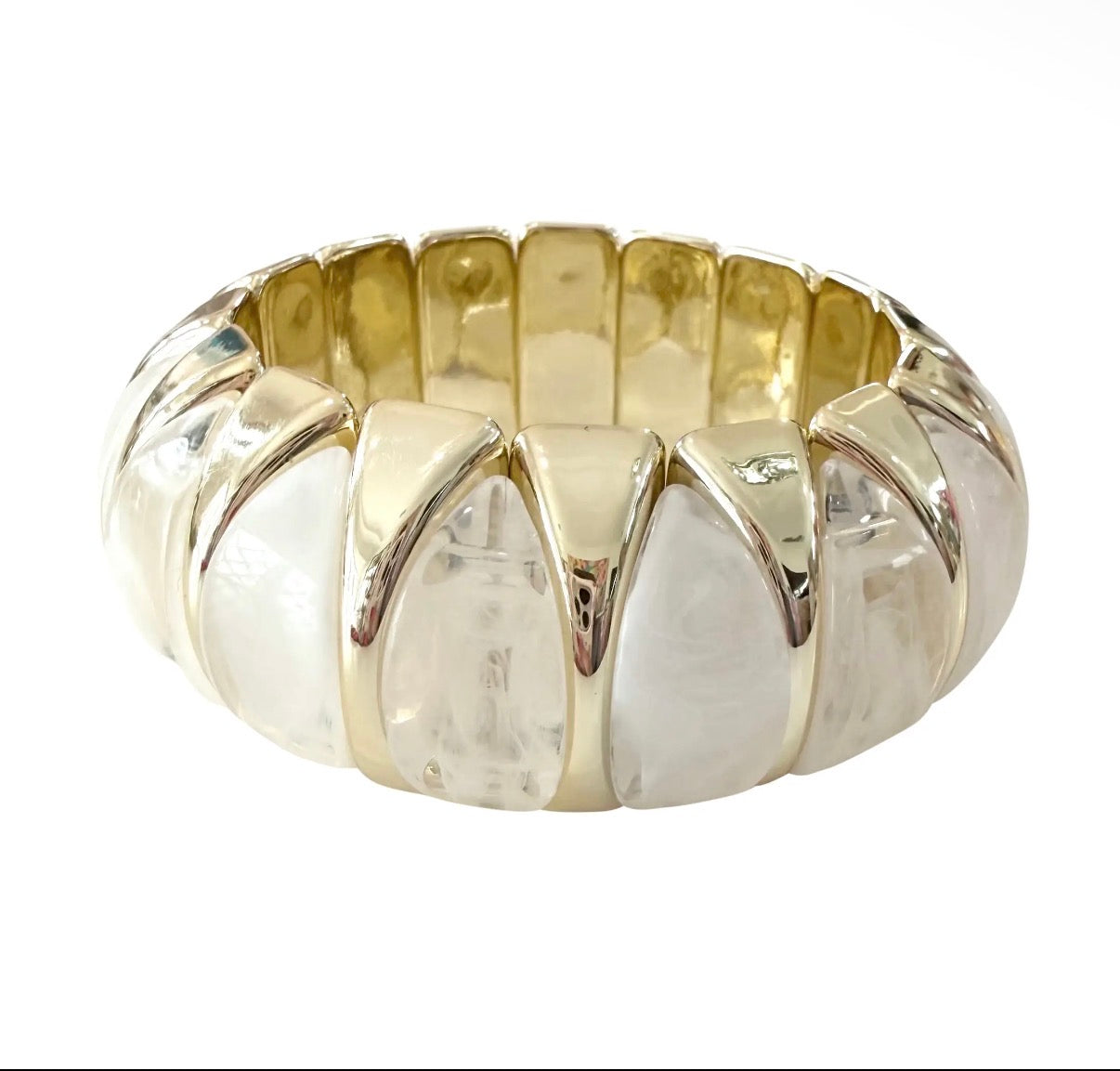 Jess Stretch Bracelet- White