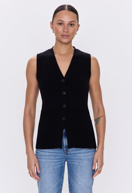 Audra Black Vest