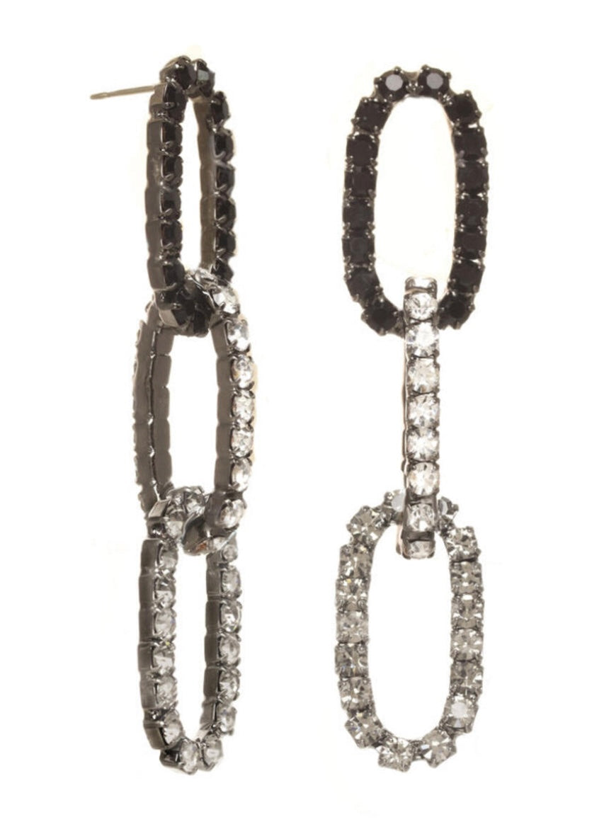 Stellan Earrings in Gunmetal
