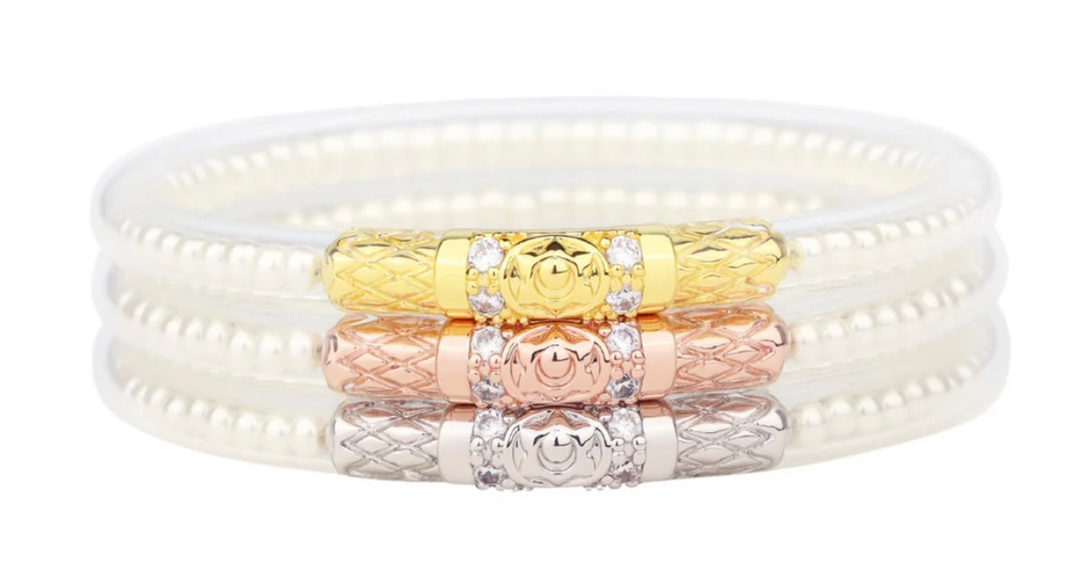 Three Queens All Weather Bangles® (AWB®) - White Pearl