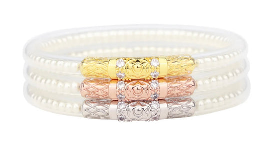 Three Queens All Weather Bangles® (AWB®) - White Pearl