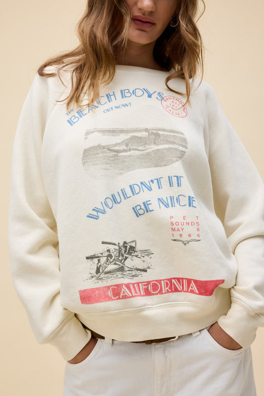 Beach Boys Wouldn’t it Be Nice Vintage Raglan Sweatshirt