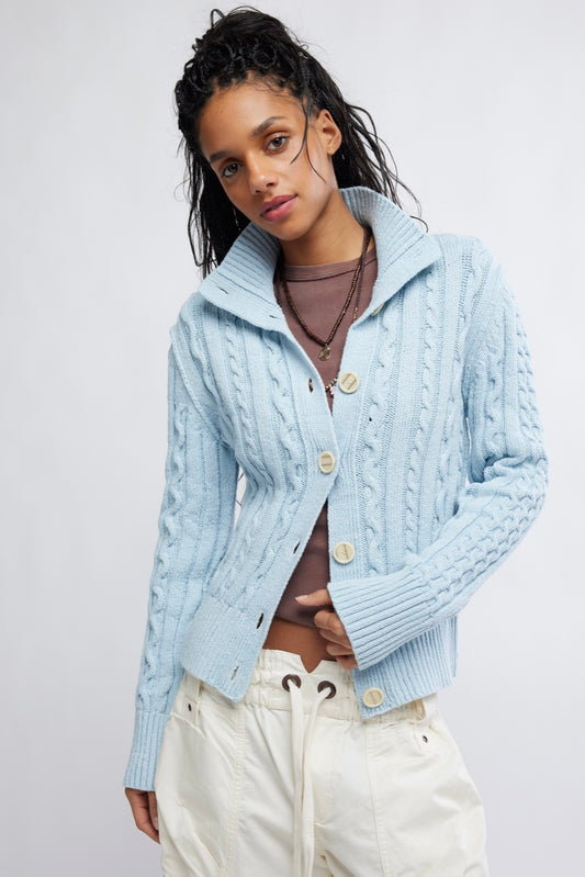 WTF Cable Collar Cardi