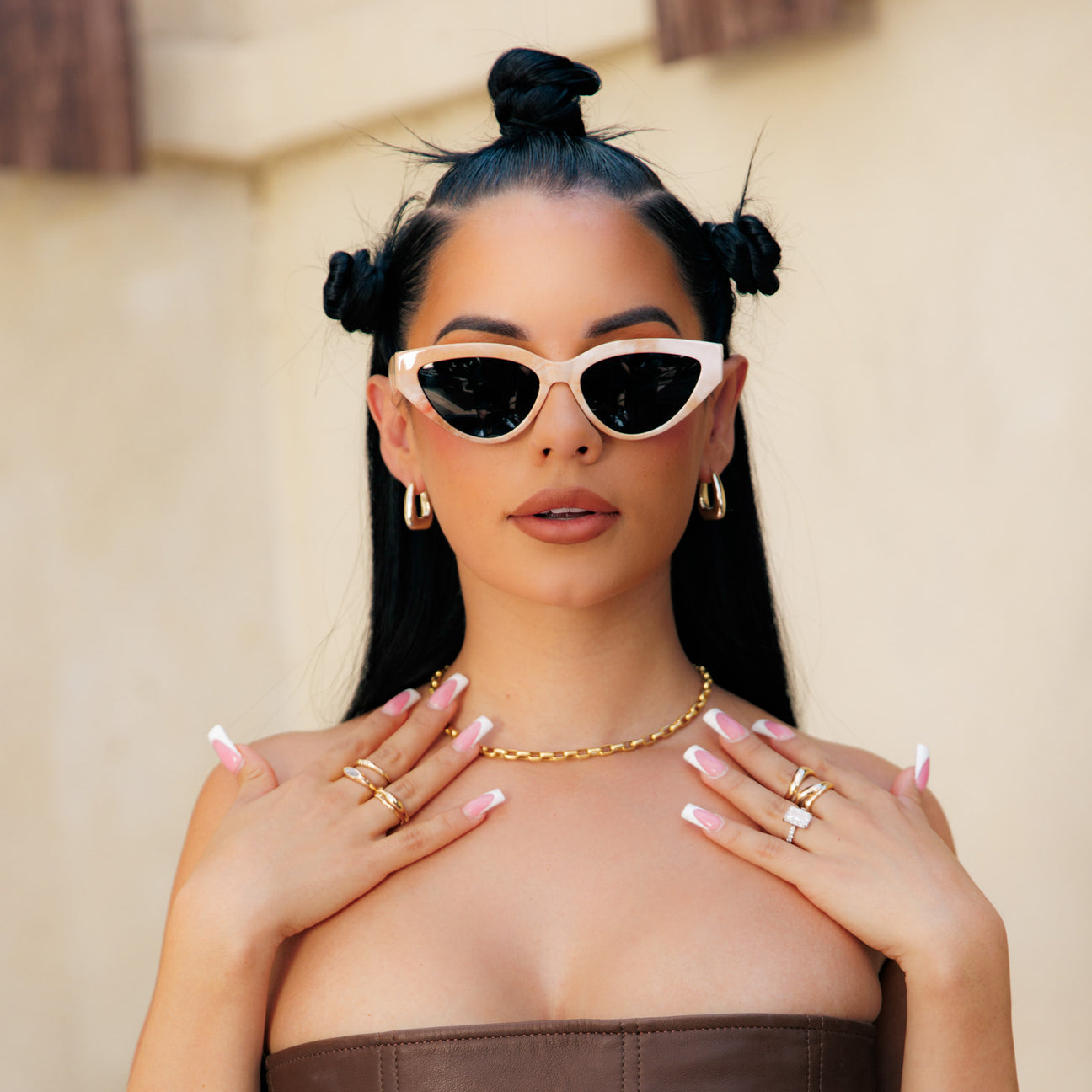 Dime Lesdo Makeup Last Call Polarized Sunglasses Dime Last Call Lavender Fog Polarized Sunglasses – Tootsie  main image 3