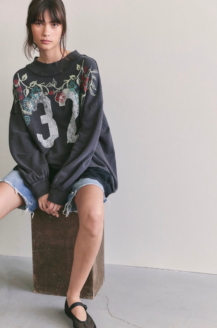 We The Free Palm Spring Turtleneck Graphic Pullover