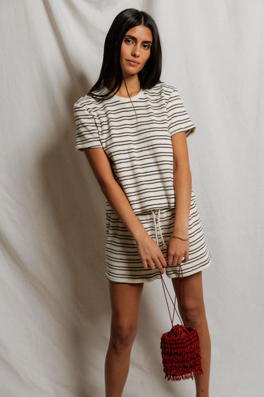 Loop Terry Chocolate Stripe Set