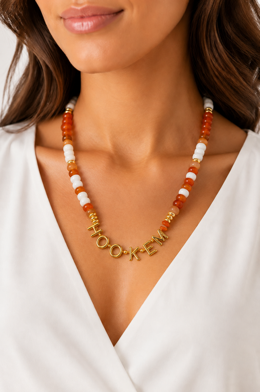 Hookem Beaded Necklace