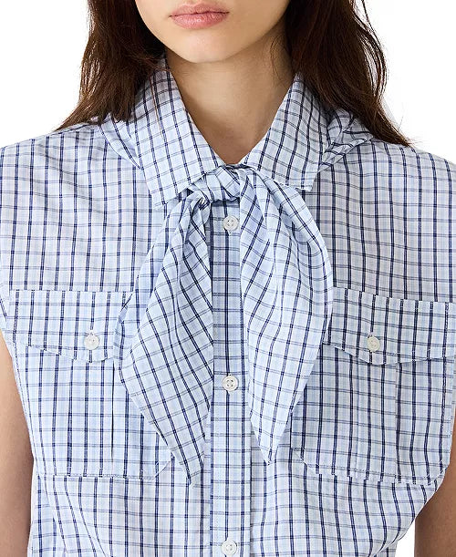 Scout Plaid Button-Up Shirt with Removable Tie